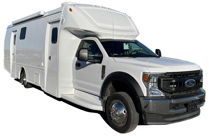 Mobile Clinical Trials Shuttle Bus
